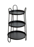 HAKU Möbel Beistelltisch aus Metall Haarnadelbeine in Schwarz 43 x 72 cm