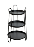 HAKU Möbel Beistelltisch aus Metall Haarnadelbeine in Schwarz 43 x 72 cm