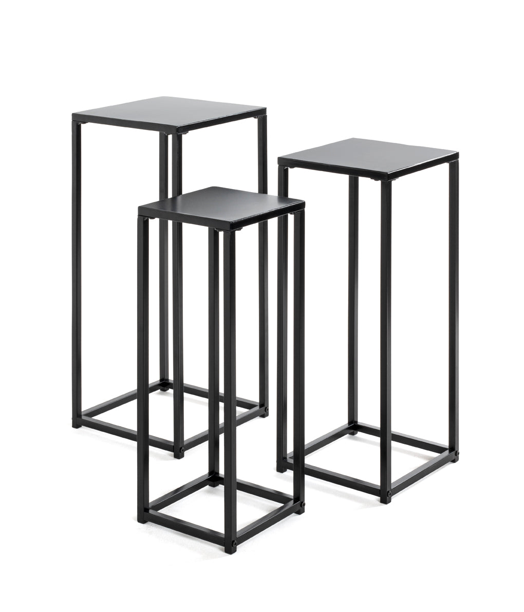 HAKU Möbel Blumensäule aus Metall in Schwarz