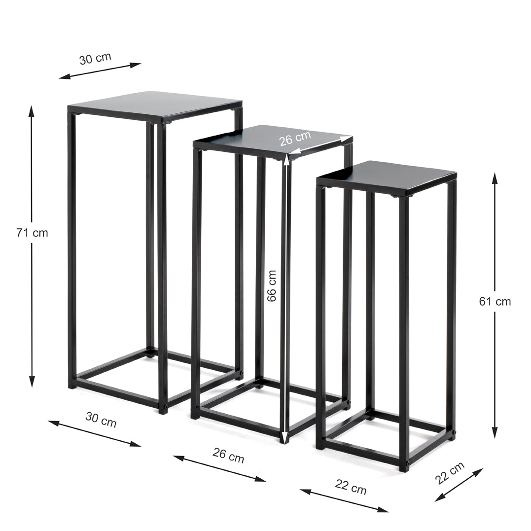 HAKU Möbel Blumensäule aus Metall in Schwarz