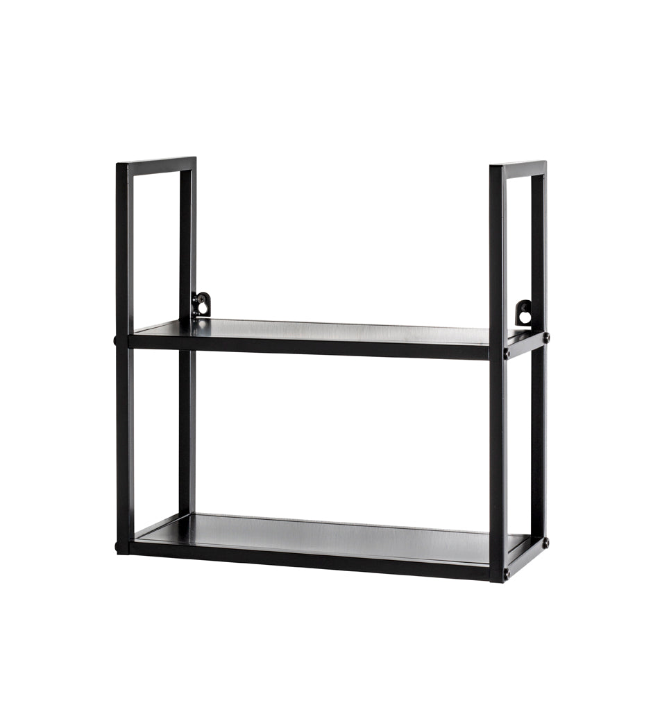 HAKU Möbel Wandregal aus Metall in Schwarz B 36-50 cm H 36-58 cm, 36 x 15 cm, H 36 cm