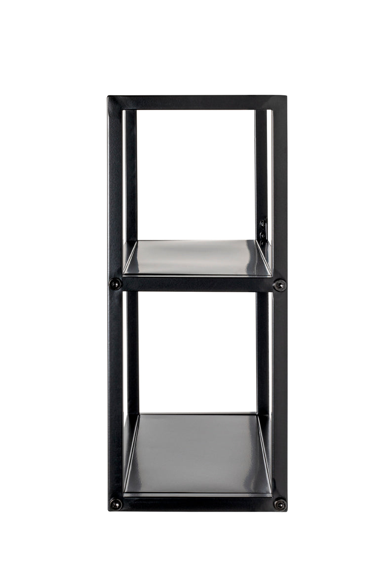 HAKU Möbel Wandregal aus Metall in Schwarz B 36-50 cm H 36-58 cm, 36 x 15 cm, H 36 cm
