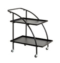 HAKU Möbel Servierwagen aus Metall in Schwarz 68 x 42 x 71 cm