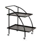 HAKU Möbel Servierwagen aus Metall in Schwarz 68 x 42 x 71 cm