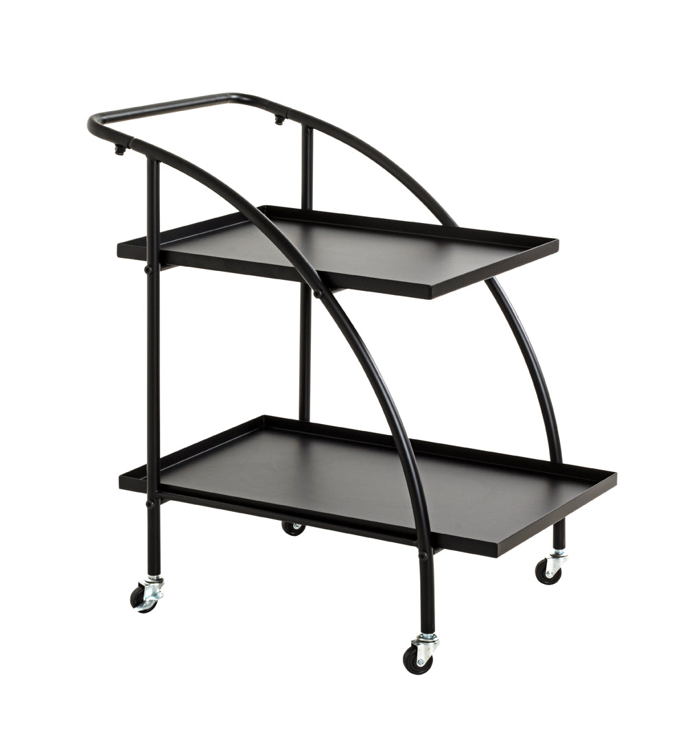 HAKU Möbel Servierwagen aus Metall in Schwarz 68 x 42 x 71 cm