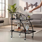 HAKU Möbel Servierwagen aus Metall in Schwarz 68 x 42 x 71 cm