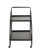 HAKU Möbel Servierwagen aus Metall in Schwarz 68 x 42 x 71 cm