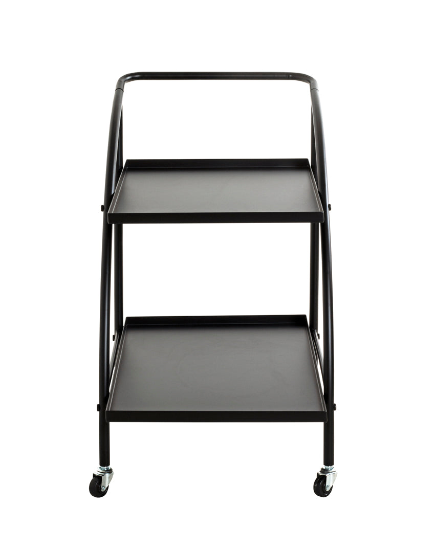 HAKU Möbel Servierwagen aus Metall in Schwarz 68 x 42 x 71 cm