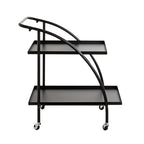 HAKU Möbel Servierwagen aus Metall in Schwarz 68 x 42 x 71 cm