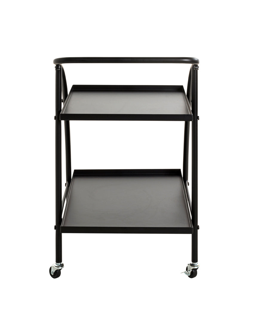 HAKU Möbel Servierwagen aus Metall in Schwarz 68 x 42 x 71 cm