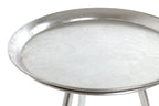 HAKU Möbel Beistelltisch aus Metall in Silber H 47-54 cm Ø 38-44 cm, Ø 44 cm, H 54 cm