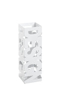 HAKU Möbel Schirmständer aus Metall Motiv Schriftzug in Weiss