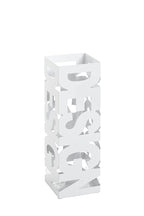 HAKU Möbel Schirmständer aus Metall Motiv Schriftzug in Weiss