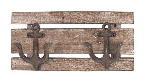 HAKU Möbel Garderobenleiste aus Massivholz in Braun B 36-66 cm H 14 cm, 36 x 7 cm, H 14 cm