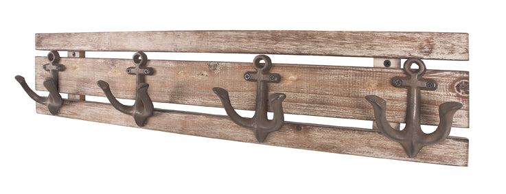 HAKU Möbel Garderobenleiste aus Massivholz in Braun B 36-66 cm H 14 cm, 66 x 7 cm, H 14 cm