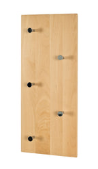 HAKU Möbel Wandgarderobe aus Massivholz in Braun 60 x 6 x 25 cm