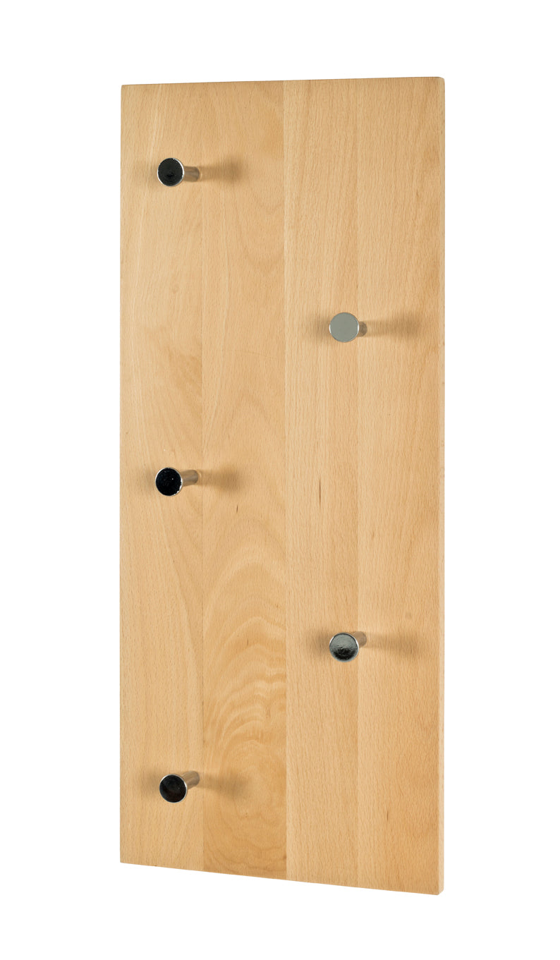 HAKU Möbel Wandgarderobe aus Massivholz in Braun 60 x 6 x 25 cm