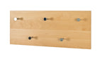 HAKU Möbel Wandgarderobe aus Massivholz in Braun 60 x 6 x 25 cm