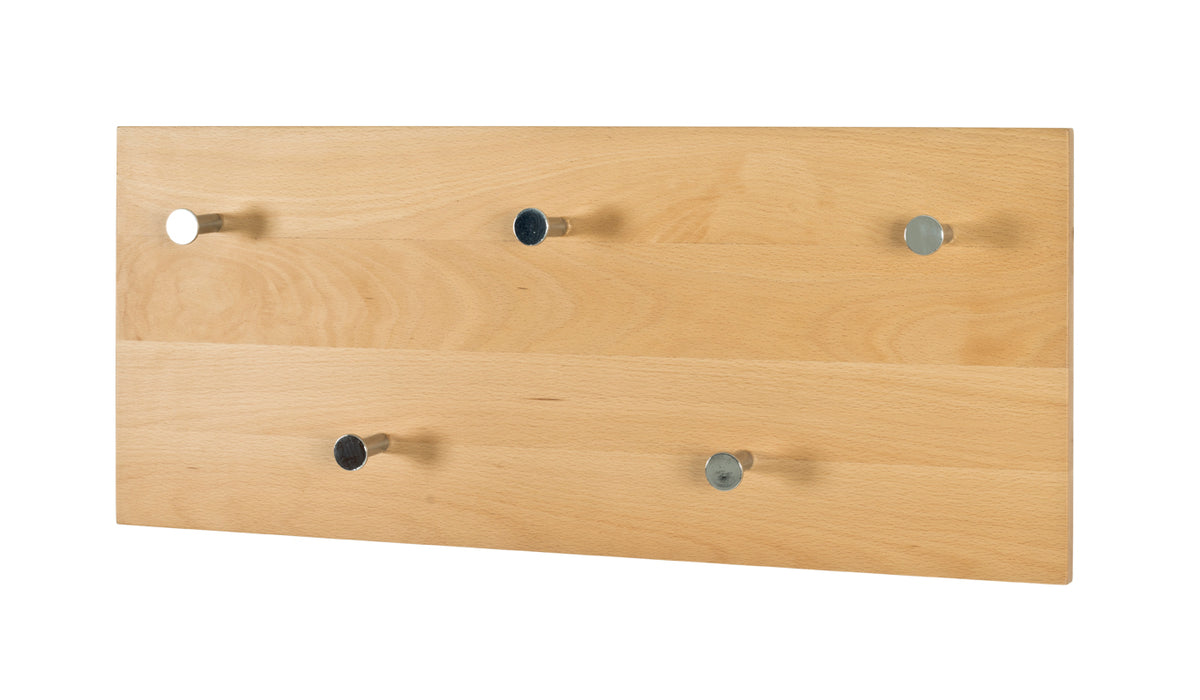 HAKU Möbel Wandgarderobe aus Massivholz in Braun 60 x 6 x 25 cm