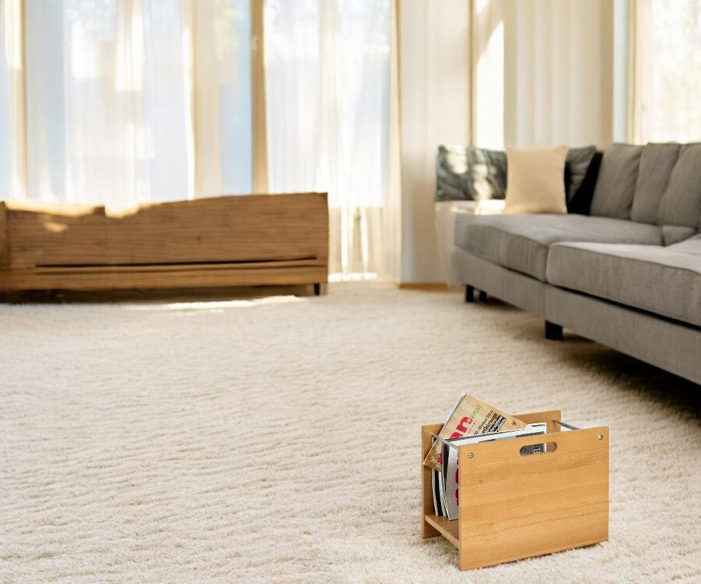 HAKU Möbel Zeitungsständer aus Massivholz in Braun 40 x 25 x 30 cm
