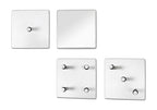 HAKU Möbel Garderobenset aus Metall mit Spiegel in Weiss