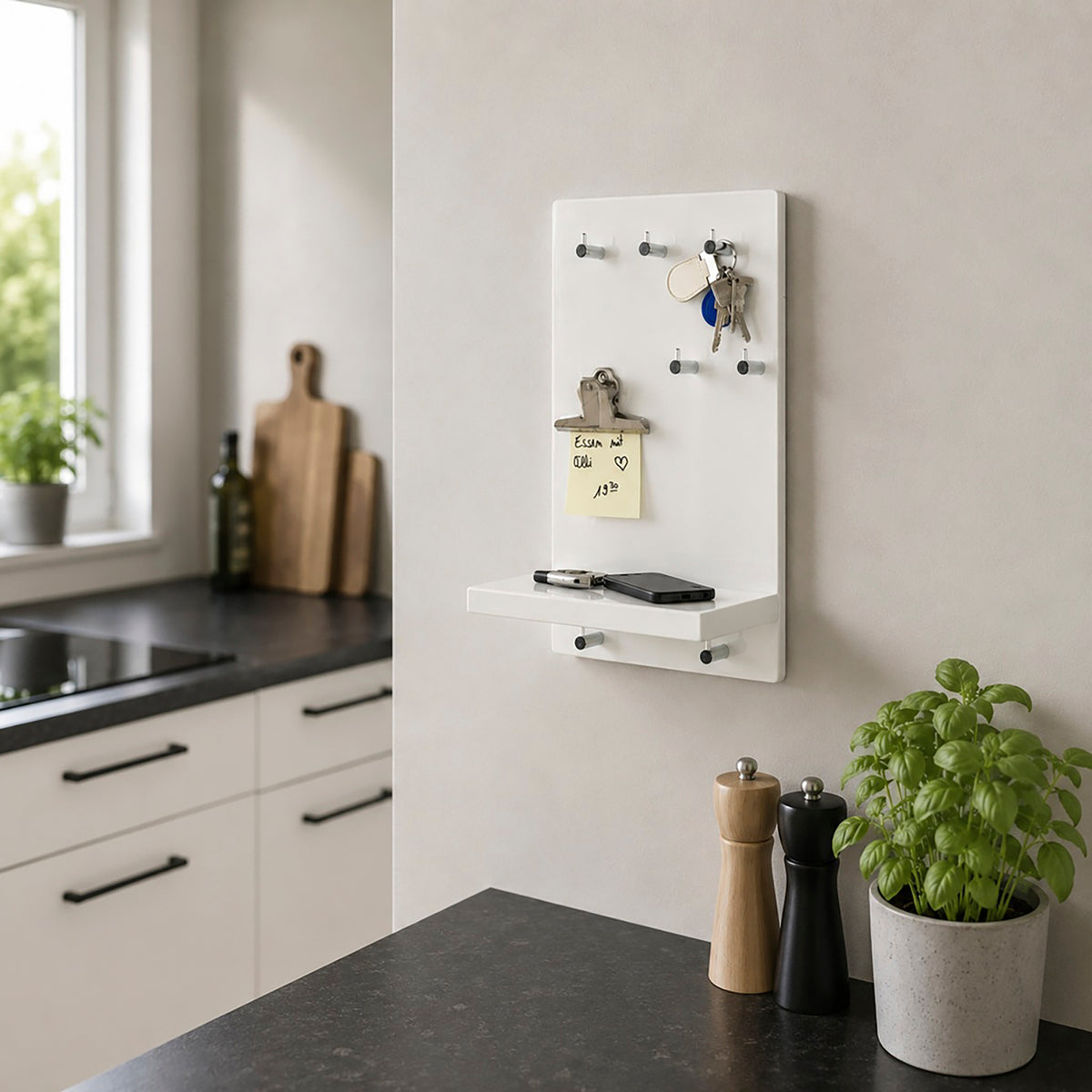 HAKU Möbel Schlüsselboard aus MDF in Weiss