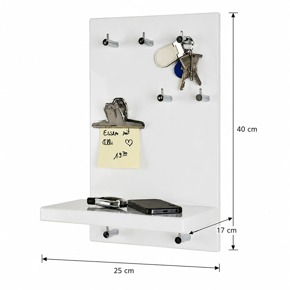 HAKU Möbel Schlüsselboard aus MDF in Weiss