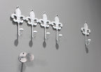HAKU Möbel Garderobenhaken aus Metall in Weiss