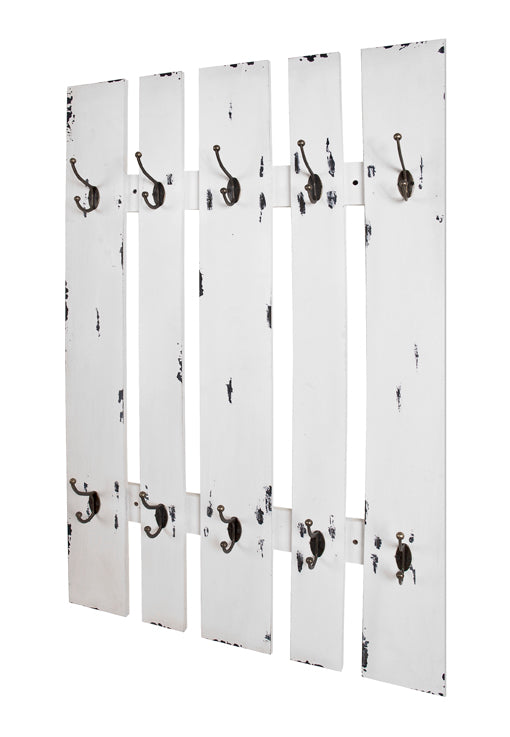 HAKU Möbel Wandgarderobe aus MDF 65 x 9 x 100 cm in Weiss