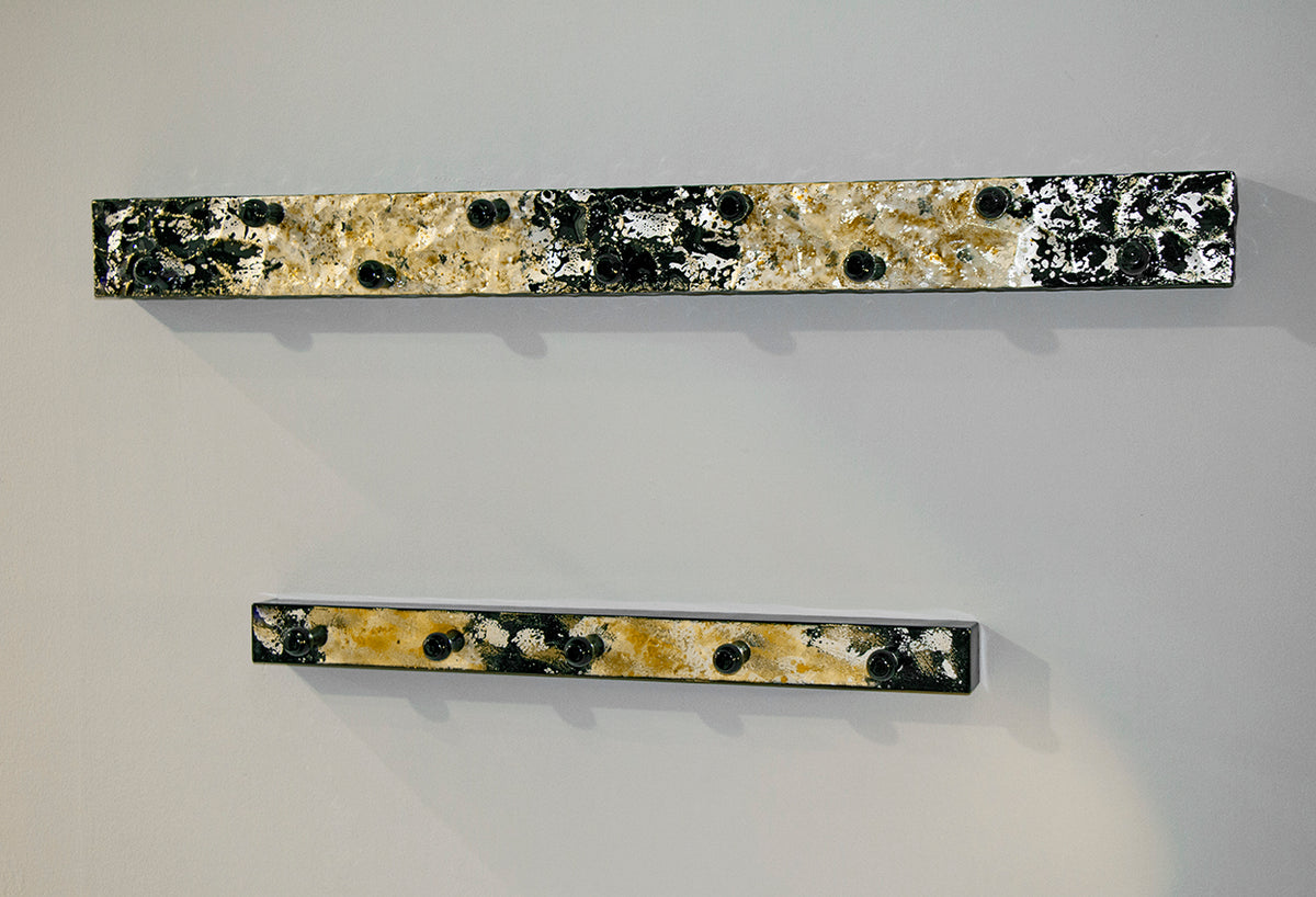 HAKU Möbel Garderobenleiste aus Metall in Schwarz B 75-115 cm H 11 cm, 75 x 6 cm, H 11 cm