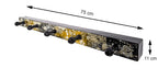 HAKU Möbel Garderobenleiste aus Metall in Schwarz B 75-115 cm H 11 cm, 75 x 6 cm, H 11 cm