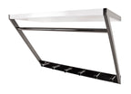 HAKU Möbel Wandgarderobe aus Metall in Anthrazit 60 x 29 x 40 cm