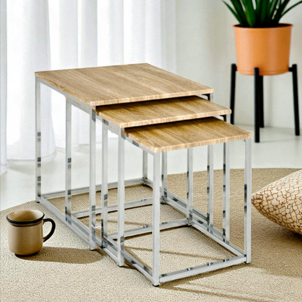 HAKU Möbel Beistelltisch aus MDF in Braun
