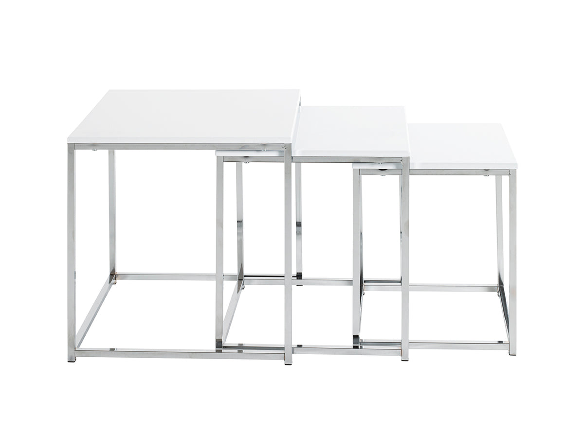 HAKU Möbel Beistelltisch aus Metall in Silber