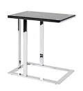 HAKU Möbel Beistelltisch aus Metall mit Glas in Silber 54 x 37 x 58 cm