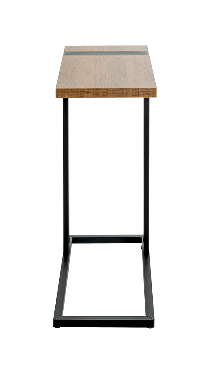 HAKU Möbel Beistelltisch aus Holzwerkstoff kratzbeständig in Braun 24 x 49 x 64 cm in Eiche, Schwarz