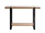 HAKU Möbel Konsole aus Holzwerkstoff kratzbeständig in Braun 120 x 30 x 82 cm in Eiche, Schwarz