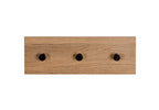 HAKU Möbel Garderobenleiste aus MDF kratzbeständig in Braun B 35-60 cm H 12 cm, 35 x 5 cm, H 12 cm in Eiche, Schwarz