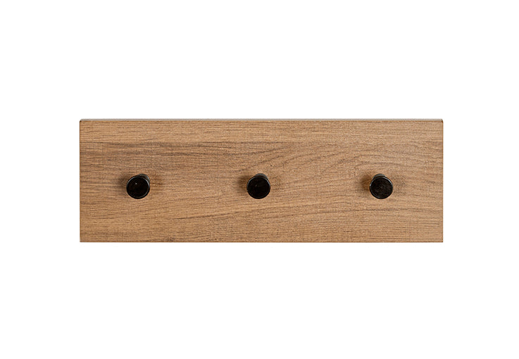 HAKU Möbel Garderobenleiste aus MDF kratzbeständig in Braun B 35-60 cm H 12 cm, 35 x 5 cm, H 12 cm in Eiche, Schwarz