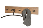 HAKU Möbel Garderobenleiste aus MDF kratzbeständig in Braun B 35-60 cm H 12 cm, 60 x 5 cm, H 12 cm in Eiche, Schwarz