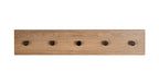 HAKU Möbel Garderobenleiste aus MDF kratzbeständig in Braun B 35-60 cm H 12 cm, 60 x 5 cm, H 12 cm in Eiche, Schwarz