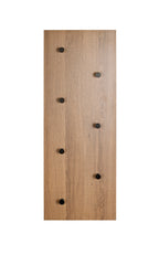 HAKU Möbel Wandgarderobe aus MDF kratzbeständig in Braun 80 x 5 x 30 cm in Eiche, Schwarz