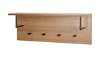 HAKU Möbel Wandgarderobe aus MDF kratzbeständig in Braun 80 x 20 x 30 cm in Eiche, Schwarz
