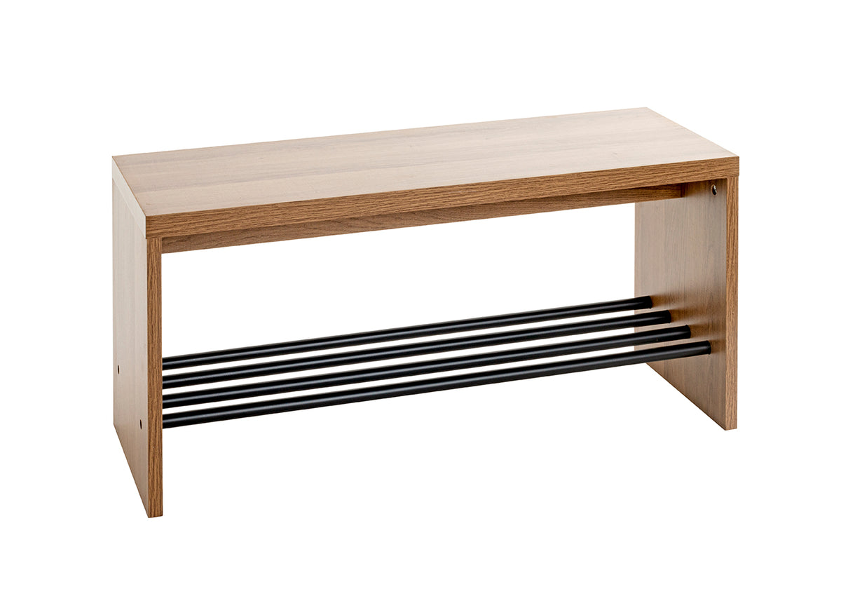 HAKU Möbel Schuhbank aus MDF kratzbeständig in Braun in Eiche, Schwarz