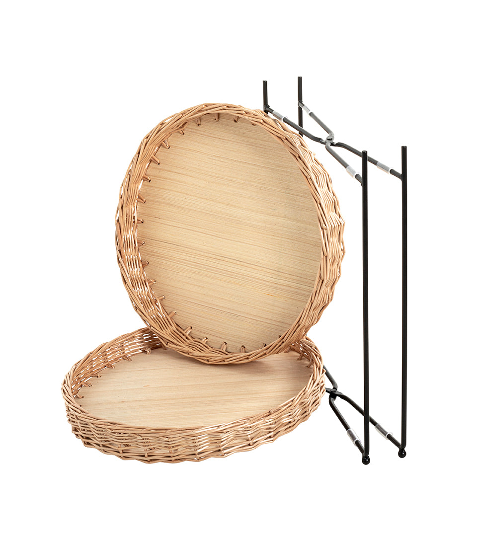HAKU Möbel Beistelltisch aus Holzwerkstoff klappbar in Natur
