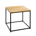 HAKU Möbel Beistelltisch aus Massivholz Füsse höhenverstellbar in Braun 45 x 45 x 45 cm