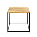 HAKU Möbel Beistelltisch aus Massivholz Füsse höhenverstellbar in Braun 45 x 45 x 45 cm