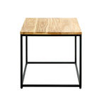 HAKU Möbel Beistelltisch aus Massivholz Füsse höhenverstellbar in Braun 45 x 45 x 45 cm