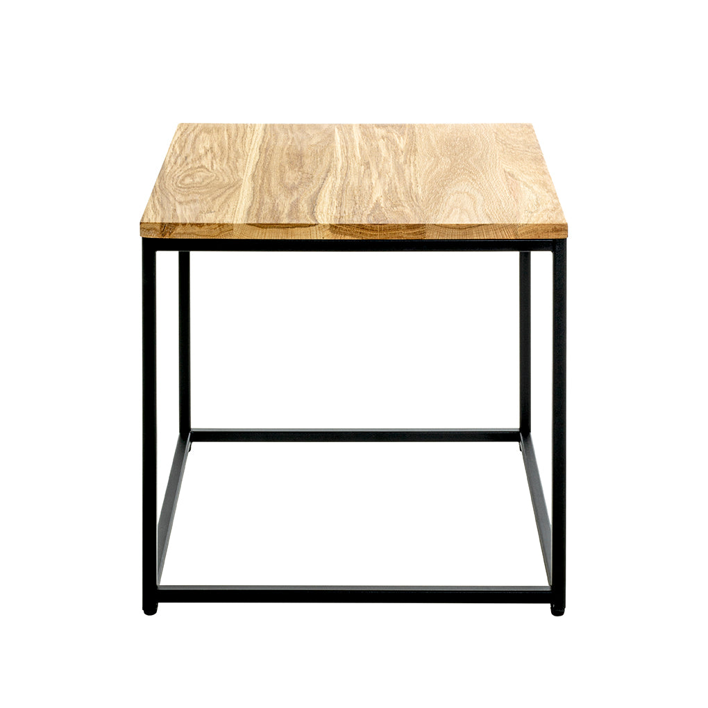HAKU Möbel Beistelltisch aus Massivholz Füsse höhenverstellbar in Braun 45 x 45 x 45 cm