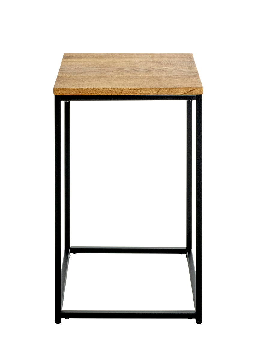 HAKU Möbel Beistelltisch aus Massivholz Füsse höhenverstellbar in Braun 35 x 35 x 60 cm